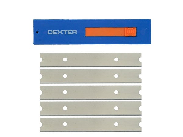 Lot de 5 lames DEXTER pour grattoir 100 mm