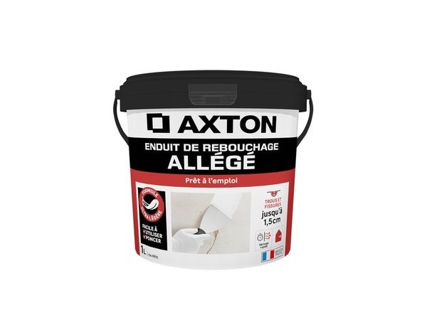 Enduit de rebouchage en pâte allégée AXTON 1 l