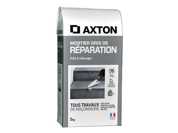 Mortier de réparation De réparation gris AXTON, 5 kg