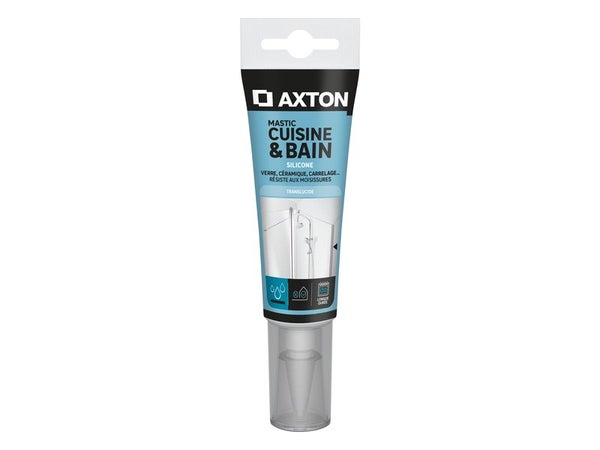 Mastic cuisine & salle de bains acétique transparent 60 ml AXTON