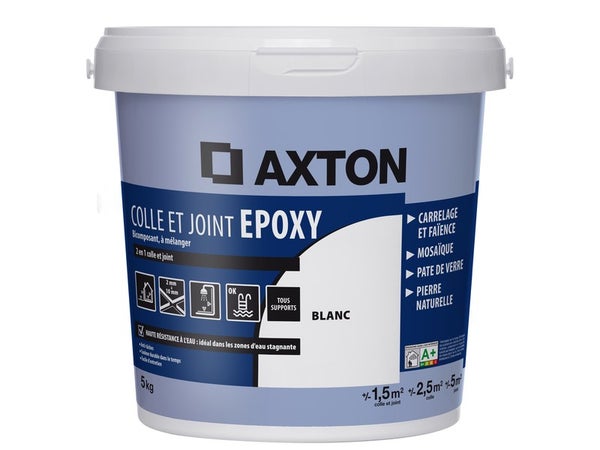 Colle et joint AXTON epoxy pot de 5 kilos blanc PE96P