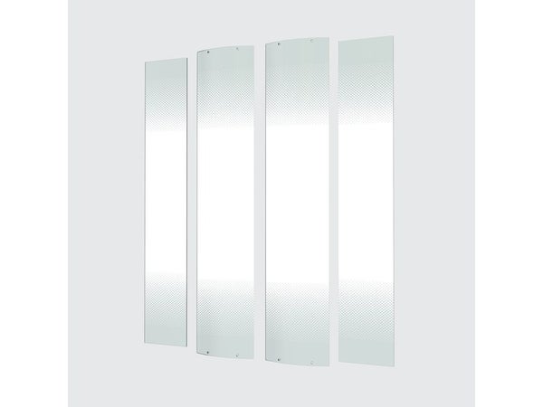 Porte de douche, angle 1/4 de cercle chrome, L.90 cm x l.90 cm, depoli, Easy