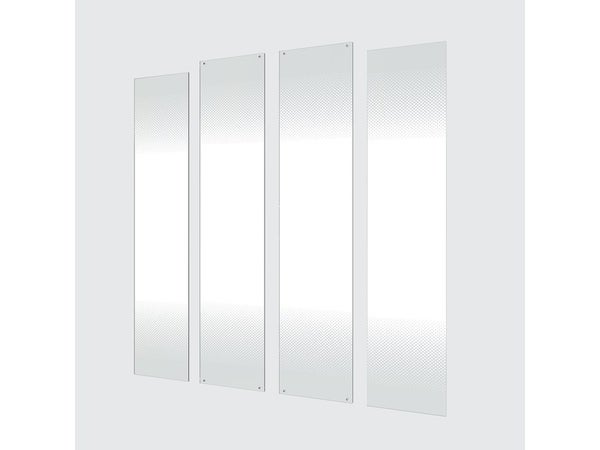 Porte de douche, angle carre chrome, L.190 cm x l.80 cm, depoli, Easy