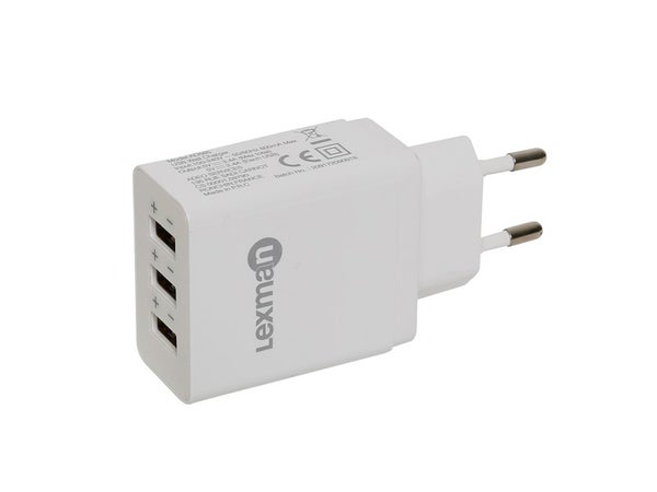 Chargeur USB multimédia LEXMAN blanc
