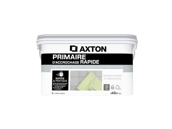 Primaire d'accrochage interieur/exterieur sec en 30 min AXTON 4L