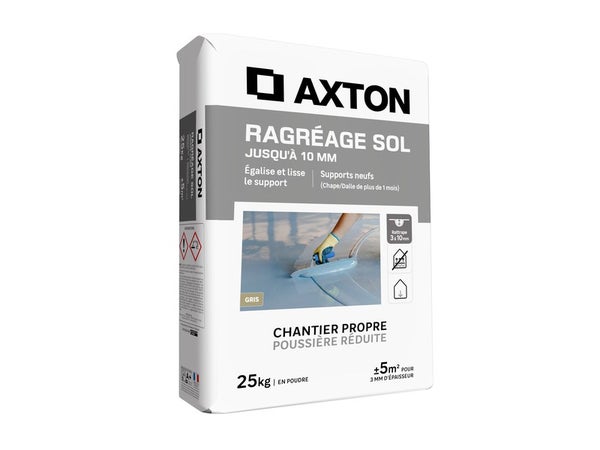 Ragréage poudre 3 à 10 mm, interieur, AXTON, 25 kg
