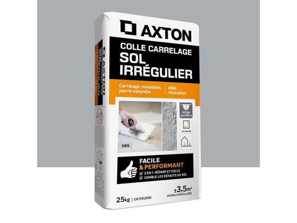 Colle en poudre sol, interieur/exterieur, gris AXTON, 25 kg