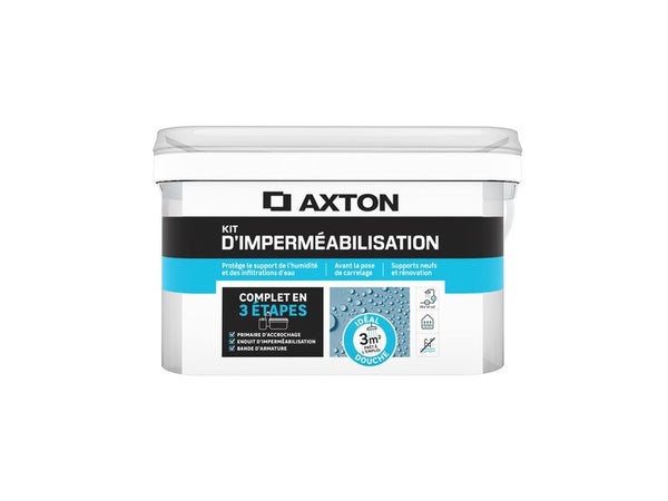Kit impermeabiLisation mur, sol et angle AXTON 3 kg