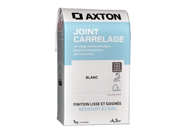 Joint poudre carrelage / mosaique superieur a 3mm AXTON blanc 1KG