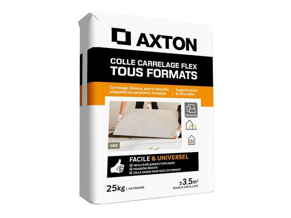 Mortier colle sol / mur gris AXTON 25kg
