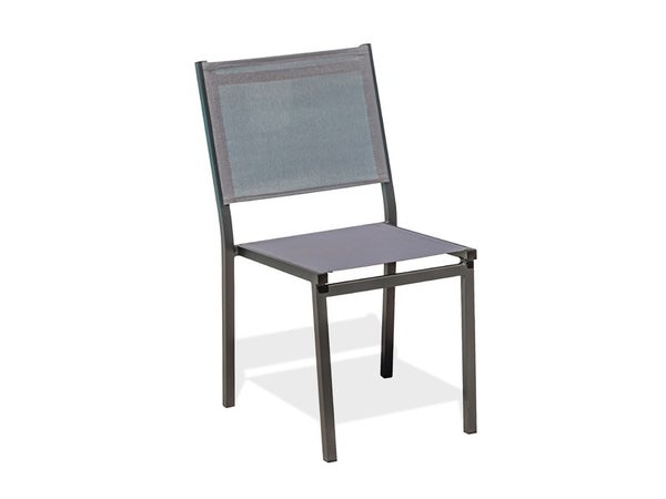Chaise de jardin DCB GARDEN Tolede-ch en aluminium gris / argent