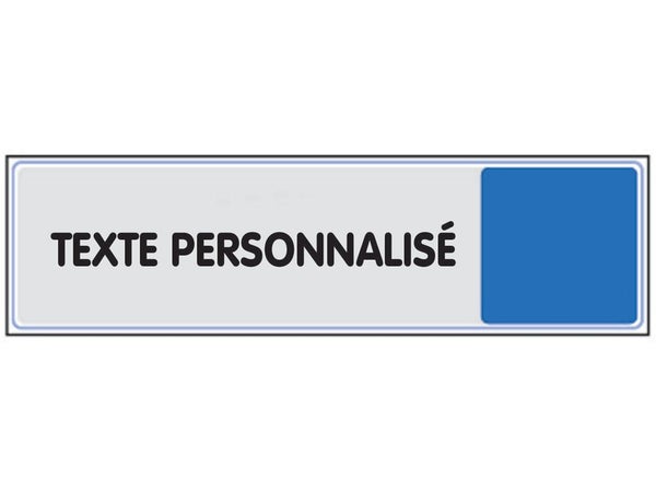 Plaquette signalétique "A personnaliser"  en plexi, 170 x 40 mm, sur commande