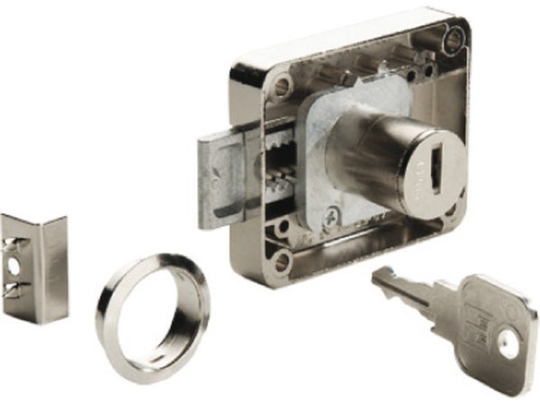 Serrure De Meuble Acier En Applique Hettich 40 Mm Réversible