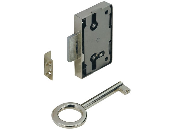 Serrure De Meuble Acier En Applique Hettich 20 Mm Réversible
