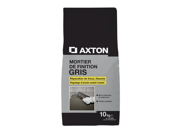 Mortier de finition gris AXTON, 10 kg