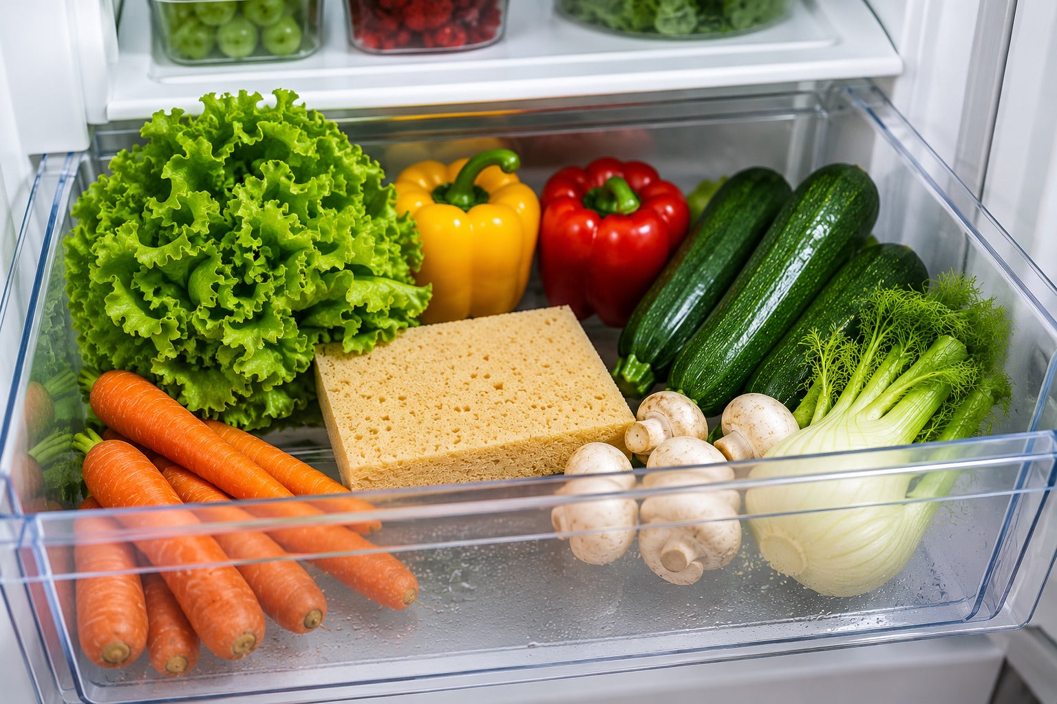 Éponge végétale dans le bac à légumes : l’astuce anti-gaspi à tester cet été