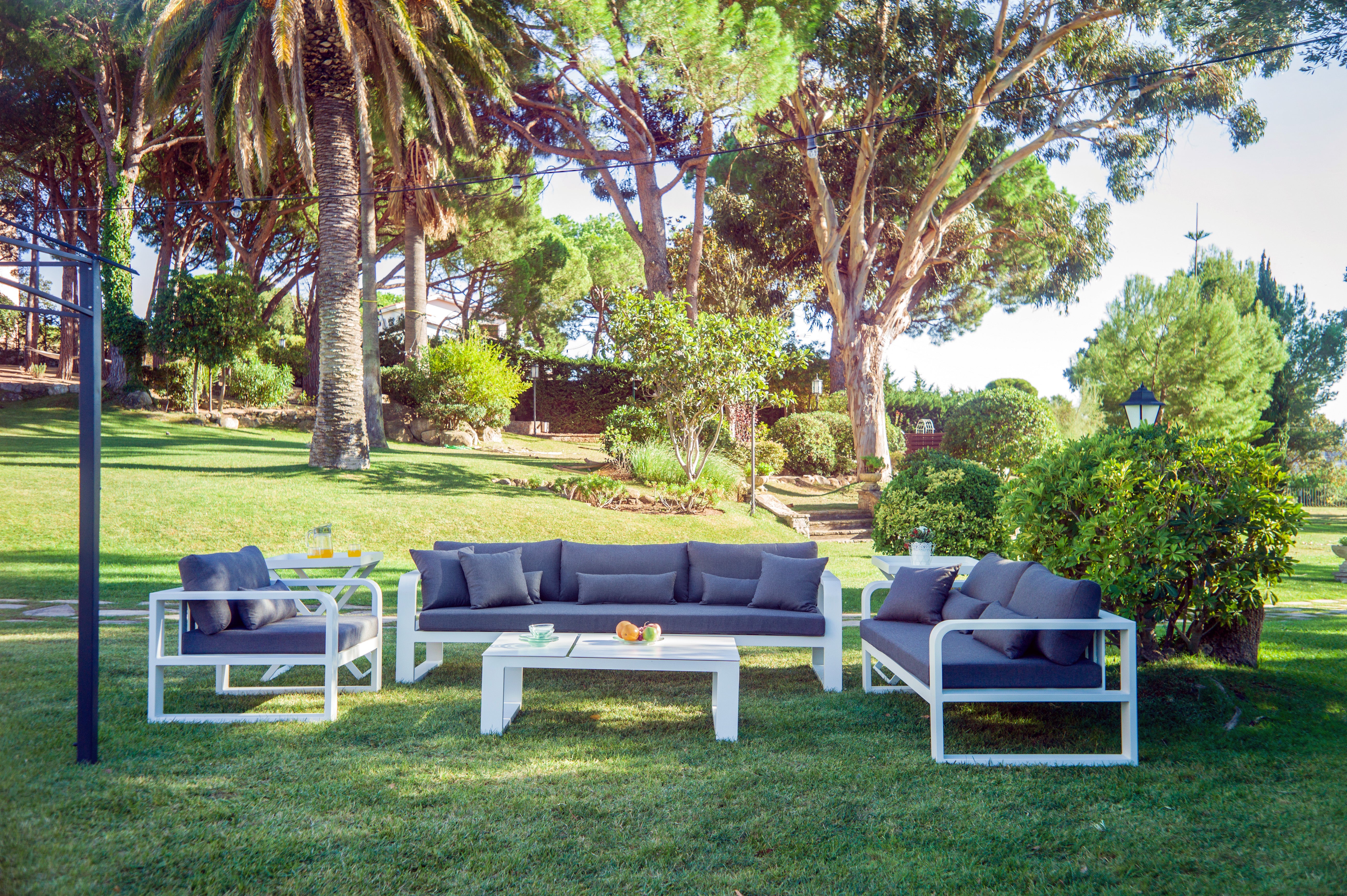Jardin avec salon en aluminium