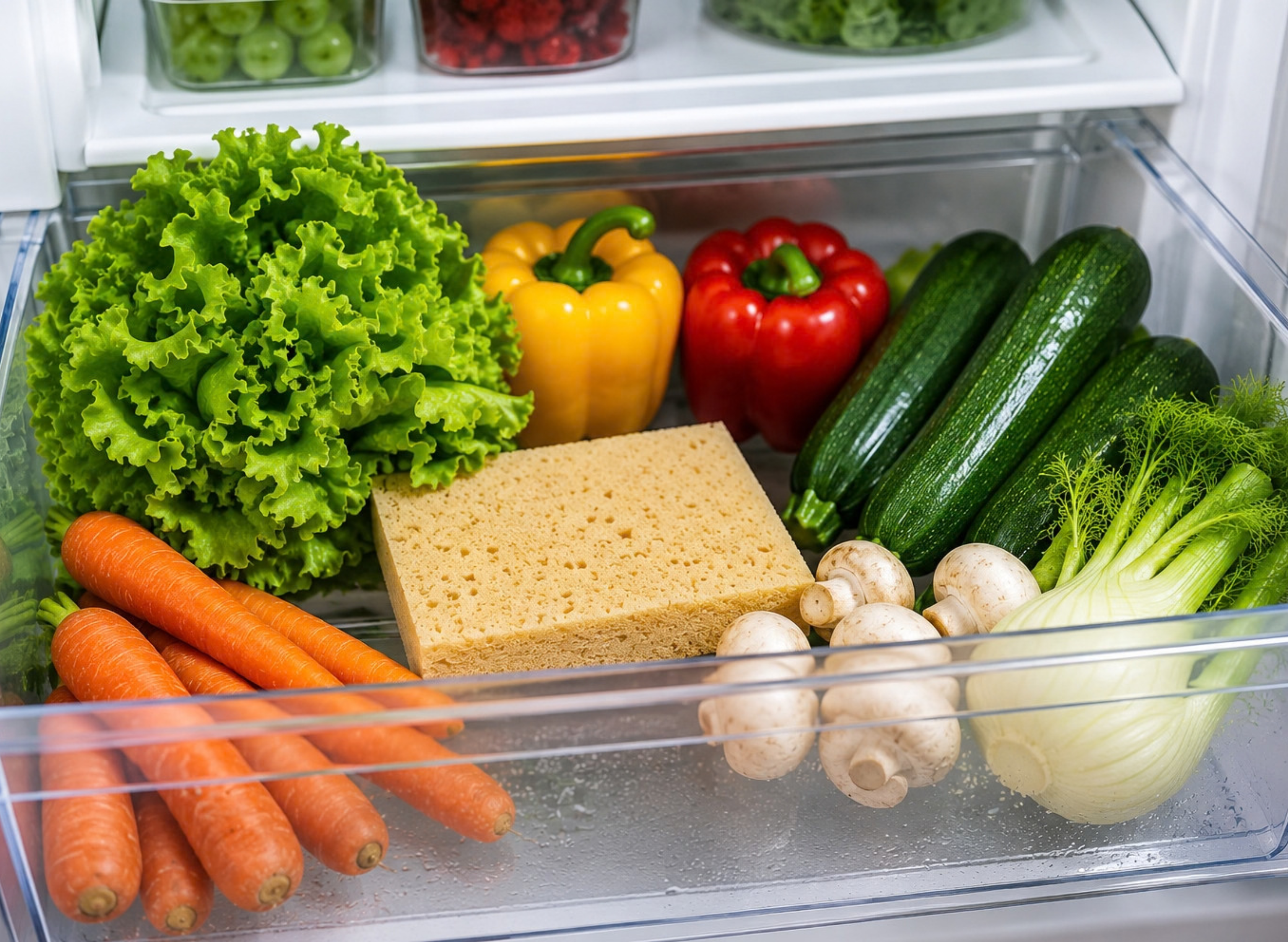 Éponge végétale dans le bac à légumes : l’astuce anti-gaspi à tester cet été
